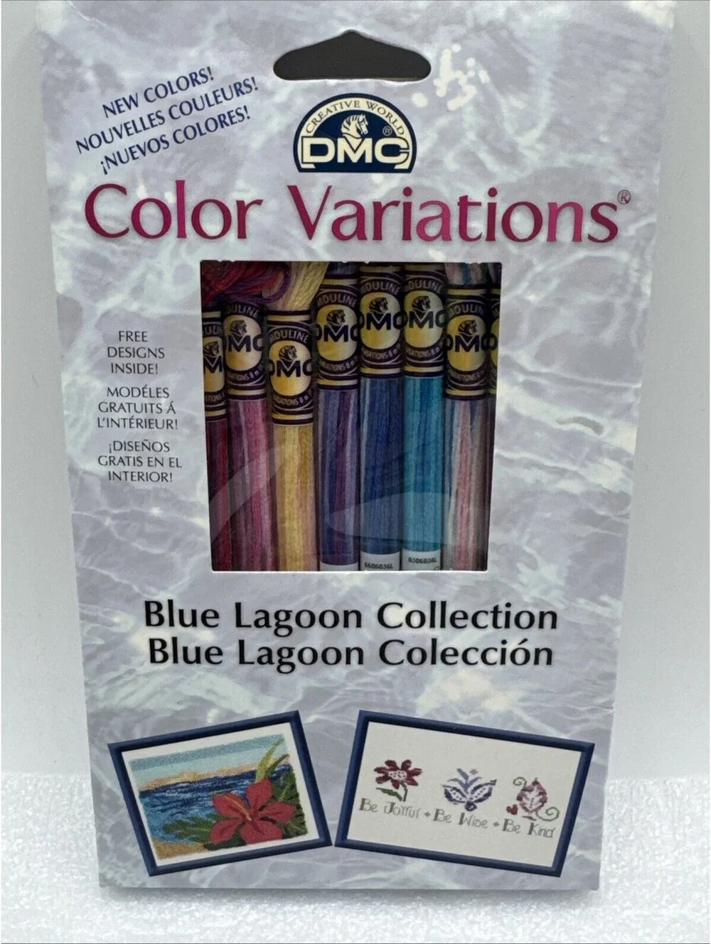 Lot Of 3 DMC Color Variation Kits Mouline Variant Strands With Designs 26 Skeins